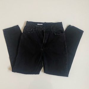 Bershka Black Denim Mom Jeans size 26